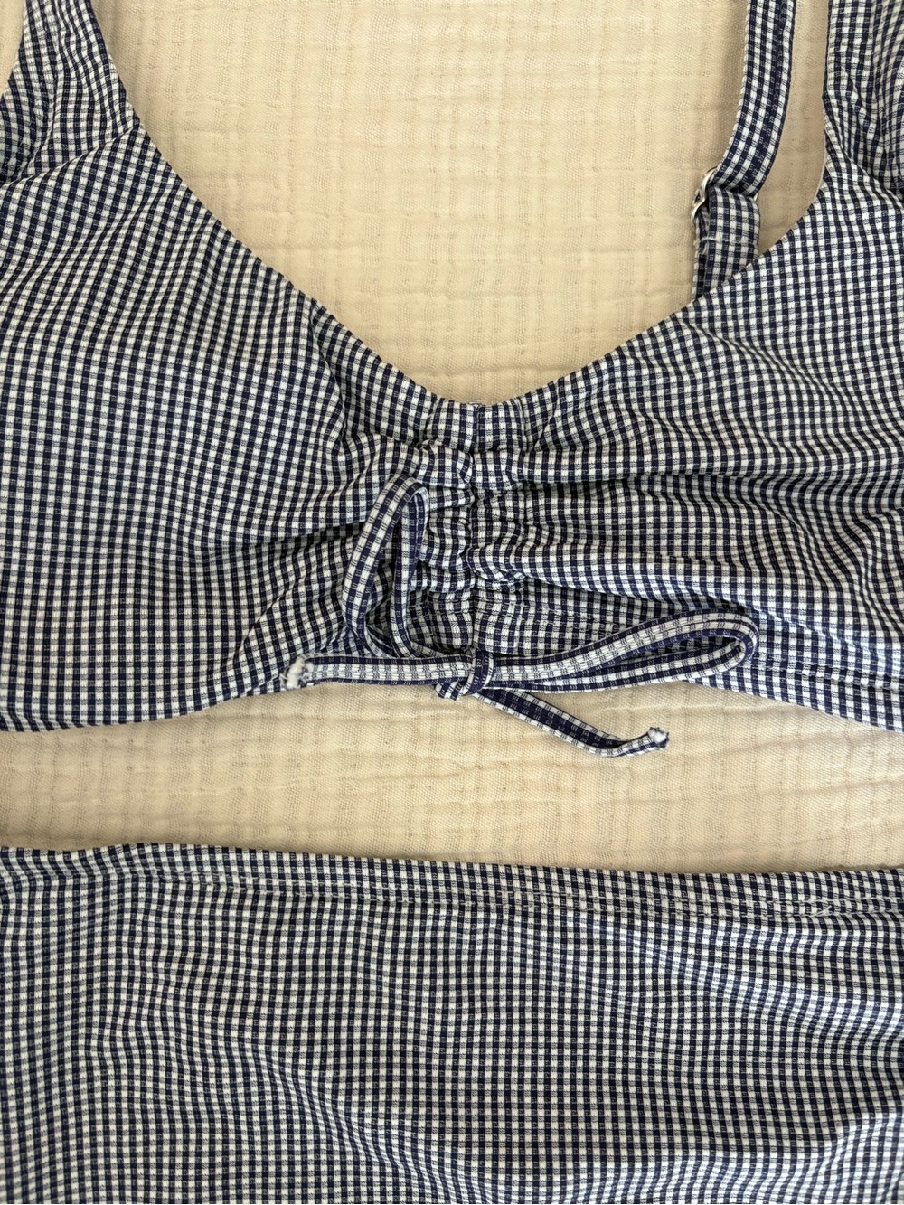 Kona Sol High-Waist Gingham Bikini Set - Black/White NWOTs - Picture 4 of 8